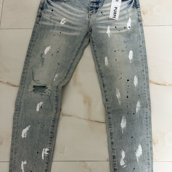 Purplish Distressed Jeans
